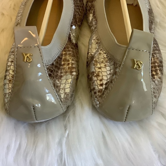New Yosi Samar Samara Metallic Ballet Flats Sz-8 - Picture 3 of 9